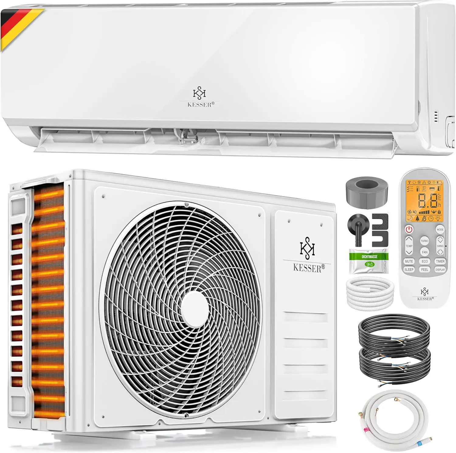 Industrieller Standventilator mit Sprühnebel, mobiler Bodenventilator mit Rädern und 42L Wassertank für Werkskühlung, leistungsstarker oszillierender Ventilator