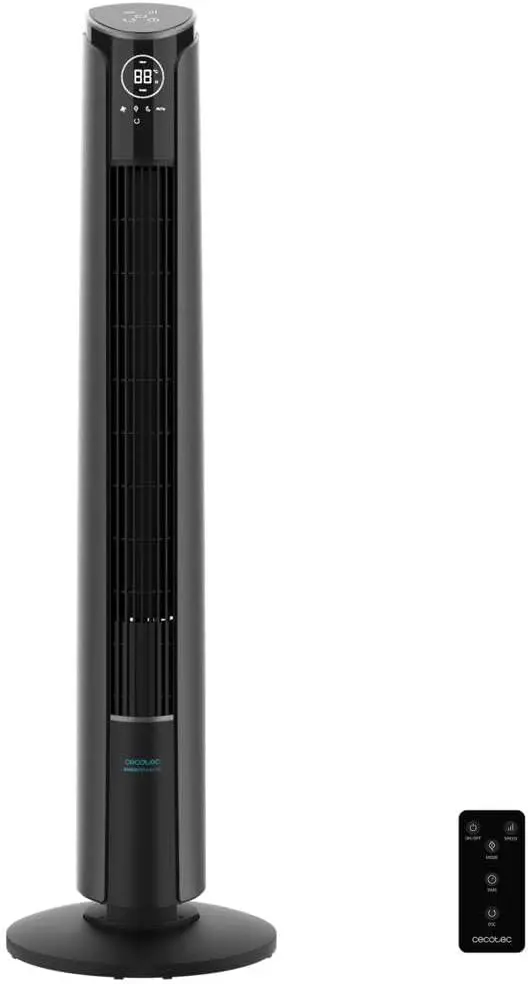 Cecotec - Turmventilatoren EnergySilence 9250 Skyline Smart Tilt, 106 cm, 45W, LED-Touchscreen, Fernbedienung, 3 Geschwindigkeiten, 4 Modi, Timer, einstellbare Neigung, Oszillation vue 1