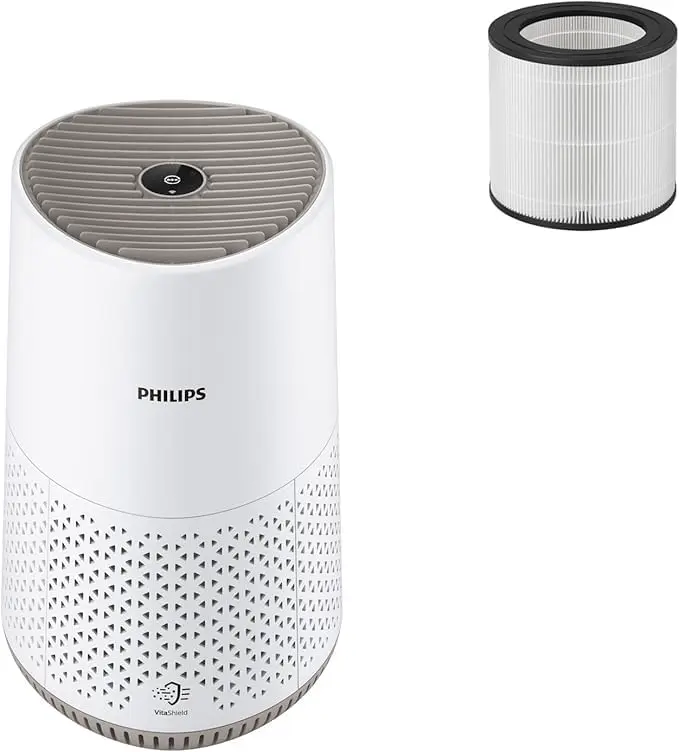 Philips Luftreiniger 600 Serie, Weiß, für Räume bis 44 m² | CADR 170m³/h, AIR+-App, HEPA NanoProtect-Filter, entfernt bis zu 99,97% Schadstoffe, ultraleise & für Allergiker (AC0650/10) vue 8