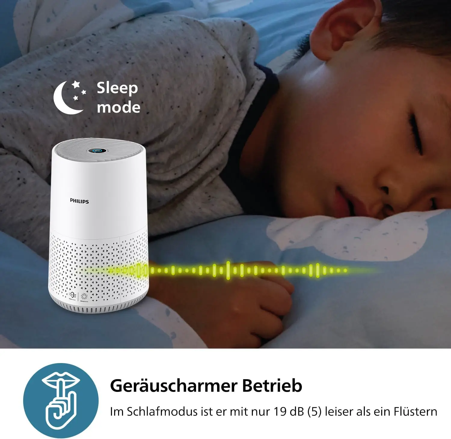 Philips Luftreiniger 600 Serie mit SmartSensor, Weiß, für Räume bis 44 m² | CADR 170m³/h, HAIR+-App, HEPA NanoProtect-Filter, entfernt bis zu 99,97% Schadstoffe, ultraleise & für Allergiker (AC0651/10) vue 8