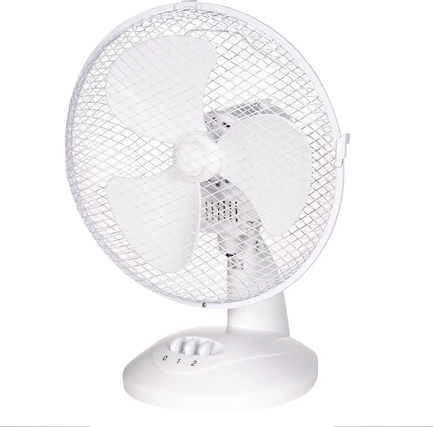 Russell Hobbs RHPDF0921 Tischventilator, tragbar, 23 cm, 2 Geschwindigkeiten, Weitwinkel-Schwenken, leise im Betrieb, ideal für Schlafzimmer oder Büro, weiß vue 2