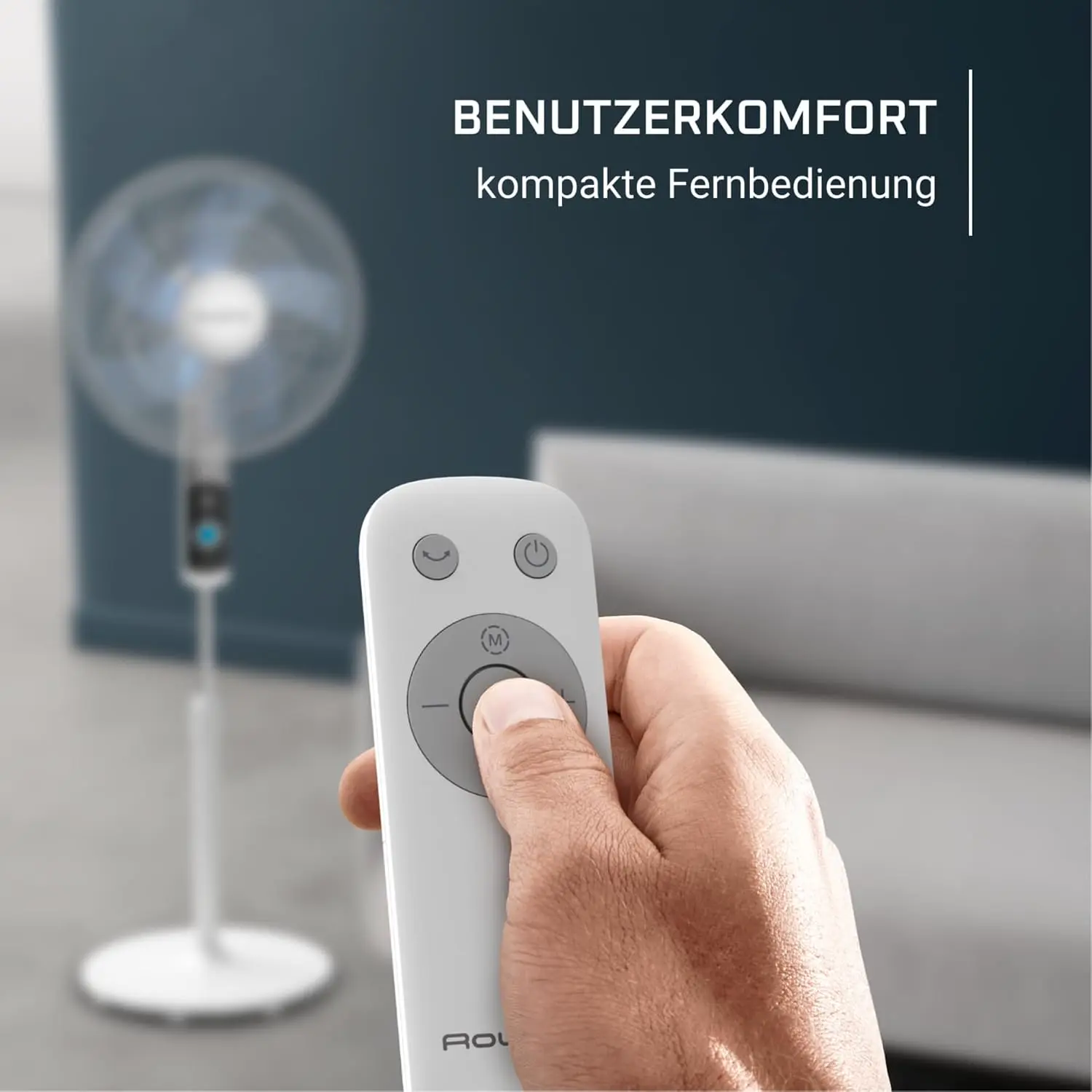 Rowenta Turbo Silence Standventilator, 35 dB(A), Leistungsstarke Erfrischung bis zu 7,2 m, 12 Geschwindigkeiten, 120° Oszillation, Fernbedienung, LED-Display, 12-Stunden-Timer, VU5650F0 vue 7