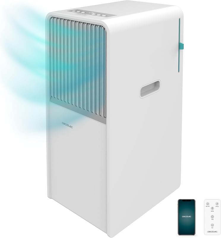 Cecotec - Mobile Klimageräte ForceClima 7550 Style Connected, 7000 BTU, Abdeckungsbereich 20 m2, Fernbedienung, Berührung, LED -Bildschirm, 4 Modi, 2 Geschwindigkeiten, Luftentfeuchter, Timer vue 1