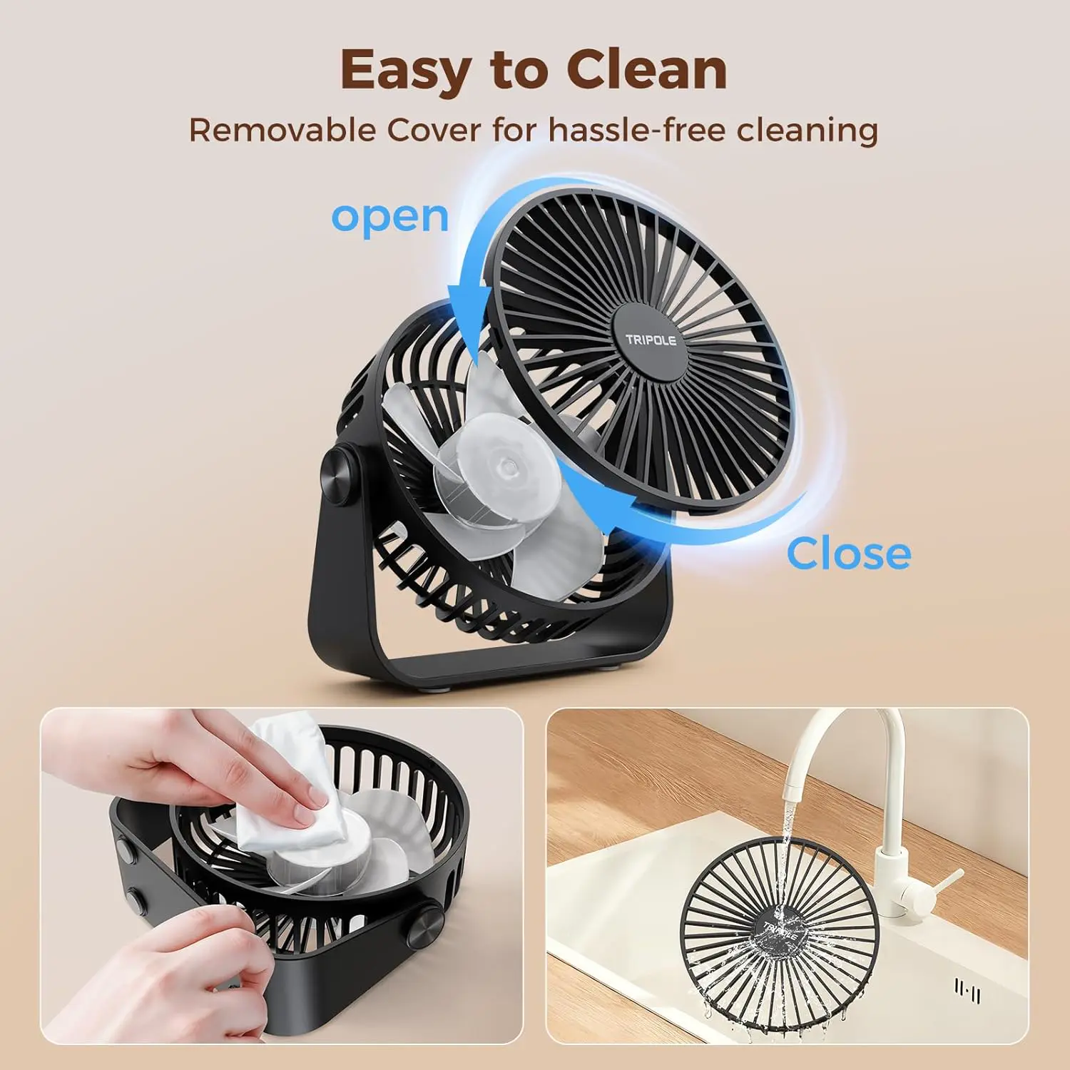 Tragbarer Luftkühler für fensterlose Räume, 3-in-1 Ventilator und Luftbefeuchter, Fernbedienung, 1L Wassertank, 24H Timer, Perfekt für Schlafzimmer und Wohnräume vue 13