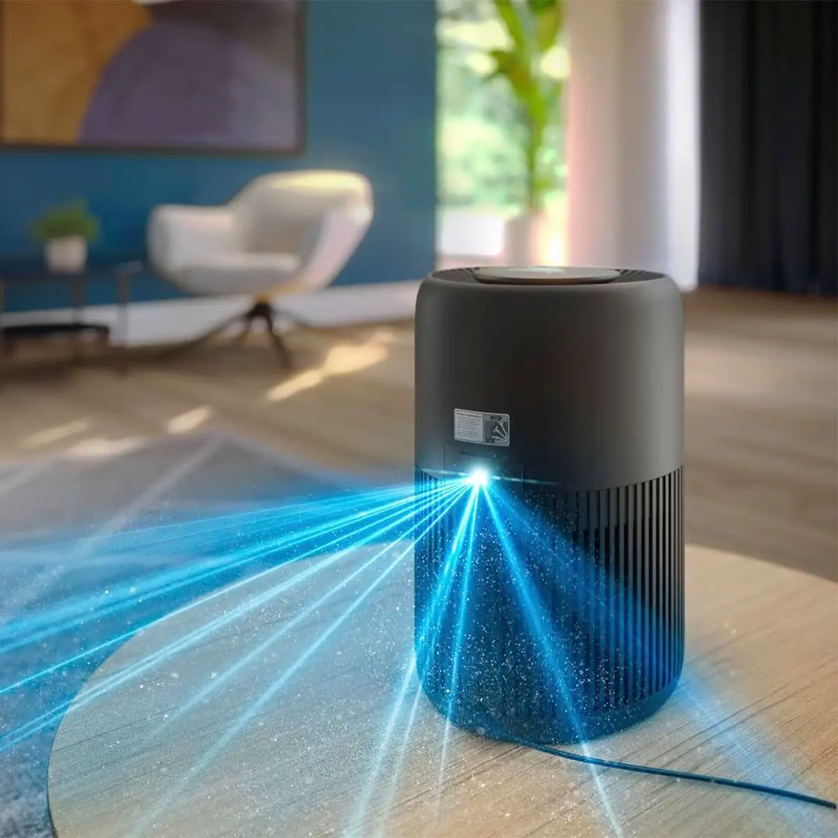 Philips Luftreiniger 900 Serie mit App, Schwarz, für Räume bis 65 m² | CADR 250m³/h, AIR+-App, HEPA NanoProtect-Filter, entfernt bis zu 99,97% Schadstoffe, ultraleise & für Allergiker (AC0951/13) vue 7