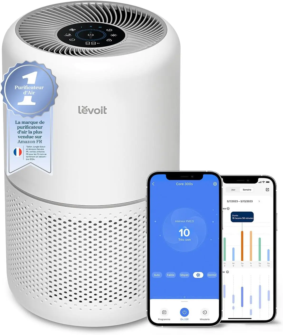 Deckenventilator mit Beleuchtung und Fernbedienung,Ø42cm Leise Deckenleuchte mit Ventilator RGB LED Dimmbar (3000K-6500K), 6 Geschwindigkeiten Lampe mit Ventilator für Wohnzimmer, Schlafzimmer