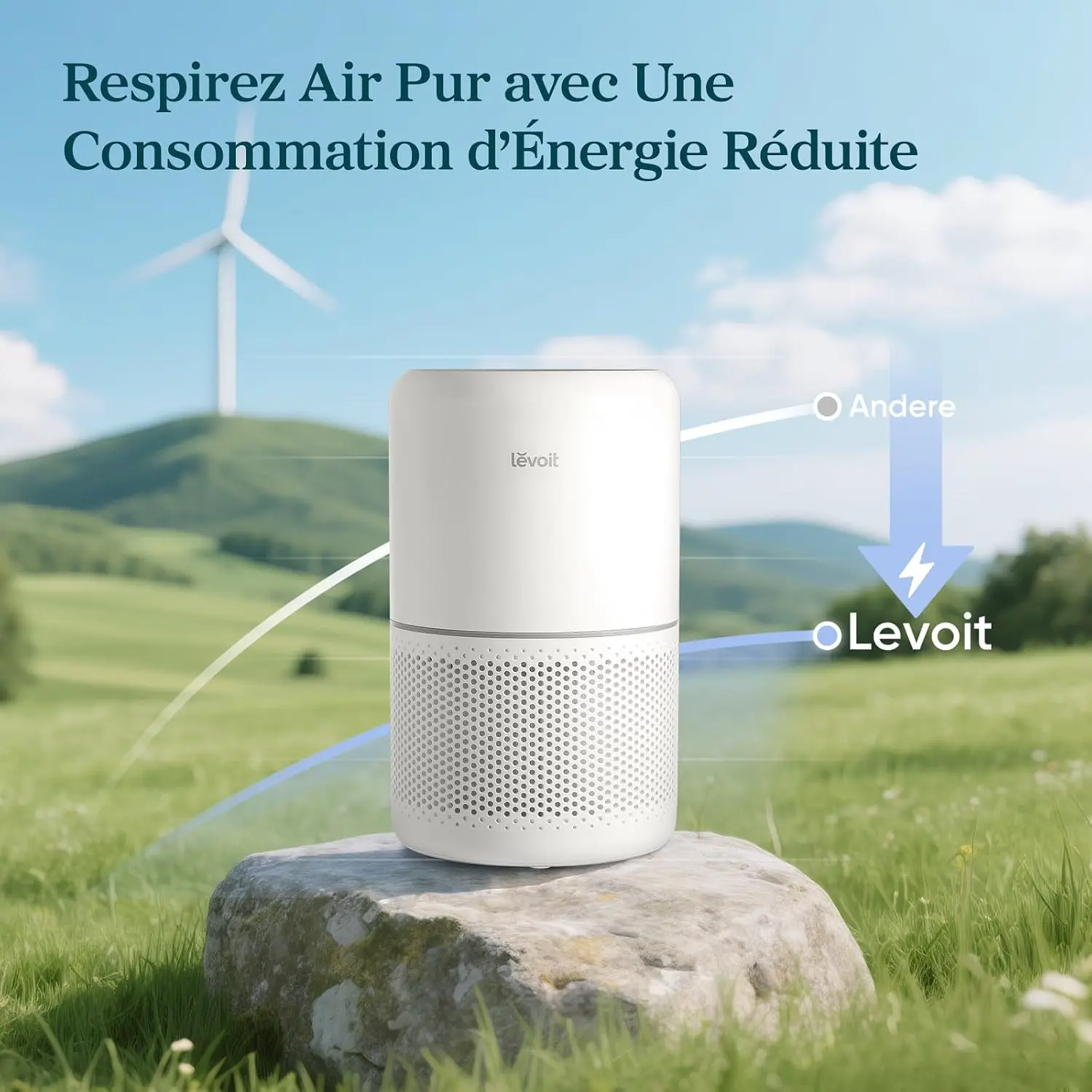 LEVOIT HEPA-Luftreiniger, intelligent, gegen Pollen & Gras, reinigt bis zu 50 m², Überwachung der Luftqualität, Steuerung über Alexa-App, 22 dB, leise, Core 300S | 22 dB, leiser Schlafmodus, Alexa, App, beseitigt 99,97 % Allergie, Pollen, Milben, Rauch, Tierhaare, geringer Stromverbrauch vue 7