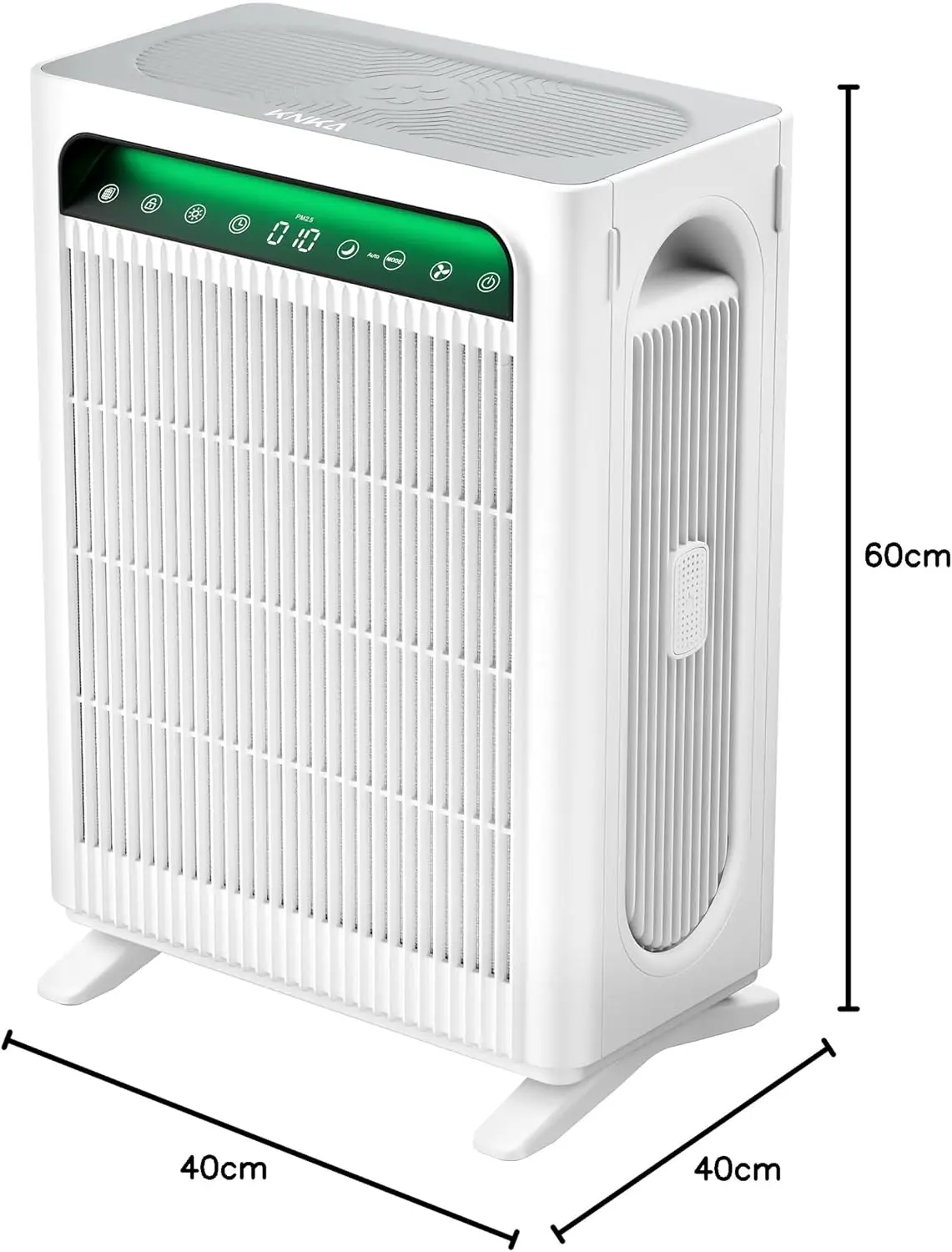KNKA Luftreiniger für Raucher & Haustiere, CADR 300m³/h bis 80m², Weiß | entfernt 99,97% Pollen/Gerüche/Staub, HEPA filter Schlafmodus, Smart Sensor, Luft Reinigtr ideal gegen Tierhaare APH3000 vue 9