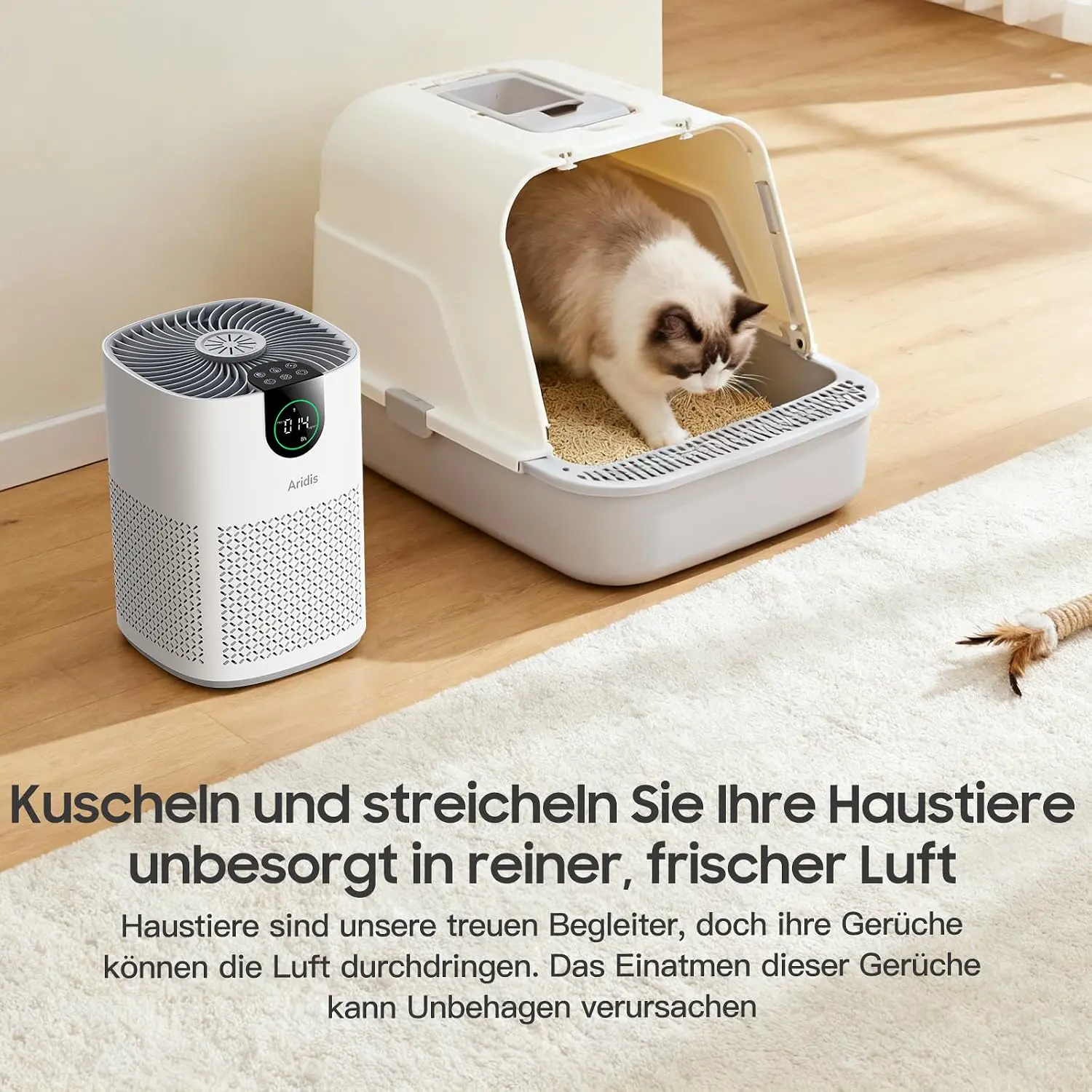 HEPA Luftreiniger Allergiker – Luftfilter für Schlafzimmer, Pollen, Allergien, Gerüche & Tierhaare, Luft Reinigtr mit Aromatherapie, 7,2W, 3 Geschwindigkeiten, Geräuscharm vue 3