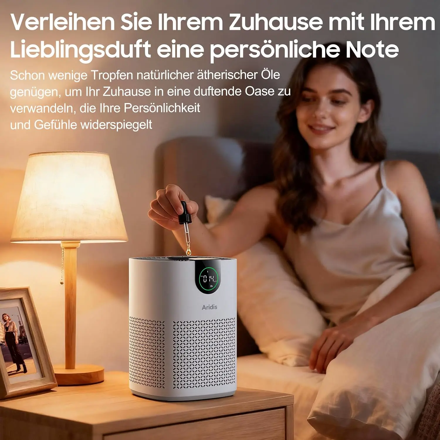 HEPA Luftreiniger Allergiker – Luftfilter für Schlafzimmer, Pollen, Allergien, Gerüche & Tierhaare, Luft Reinigtr mit Aromatherapie, 7,2W, 3 Geschwindigkeiten, Geräuscharm vue 7