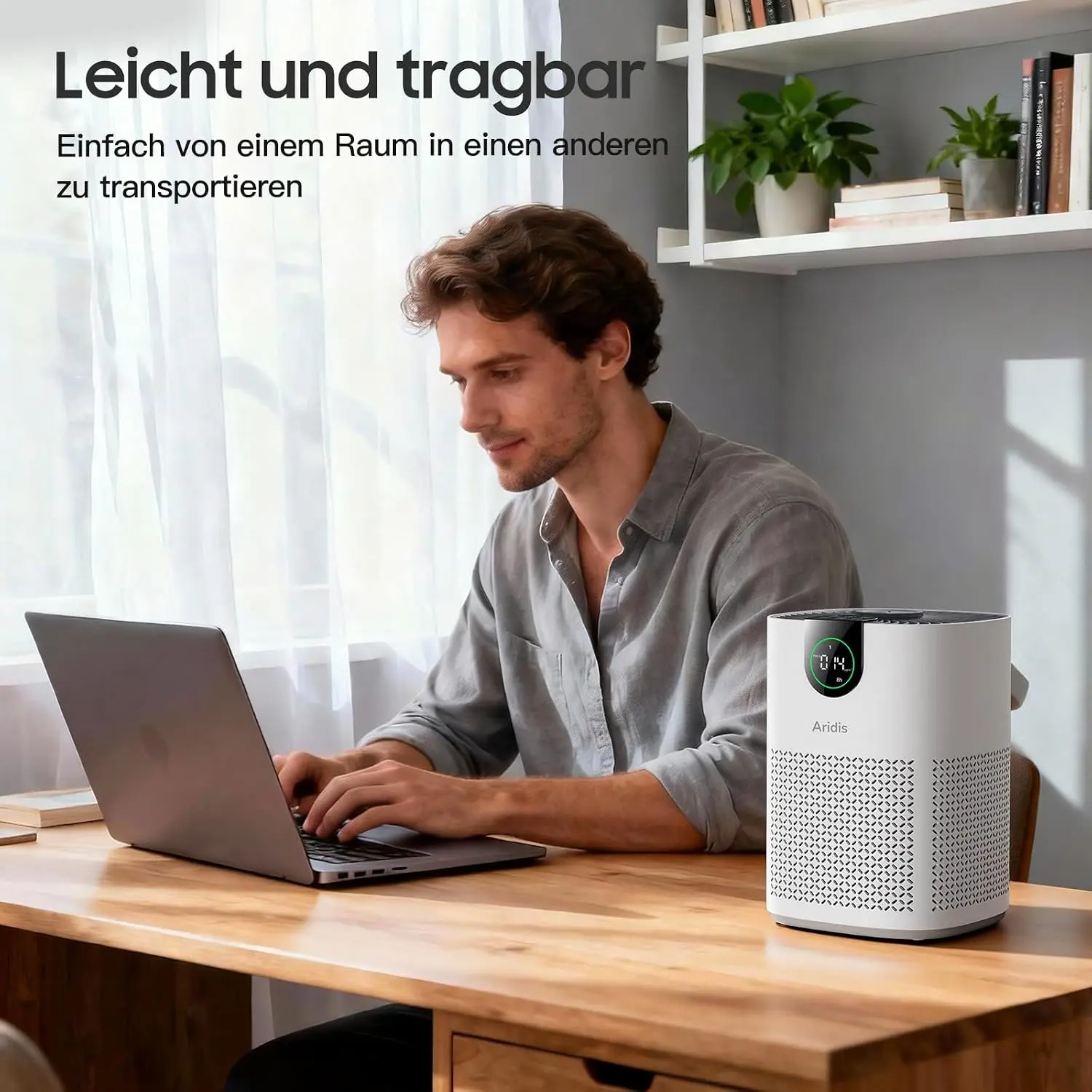 HEPA Luftreiniger Allergiker – Luftfilter für Schlafzimmer, Pollen, Allergien, Gerüche & Tierhaare, Luft Reinigtr mit Aromatherapie, 7,2W, 3 Geschwindigkeiten, Geräuscharm vue 9