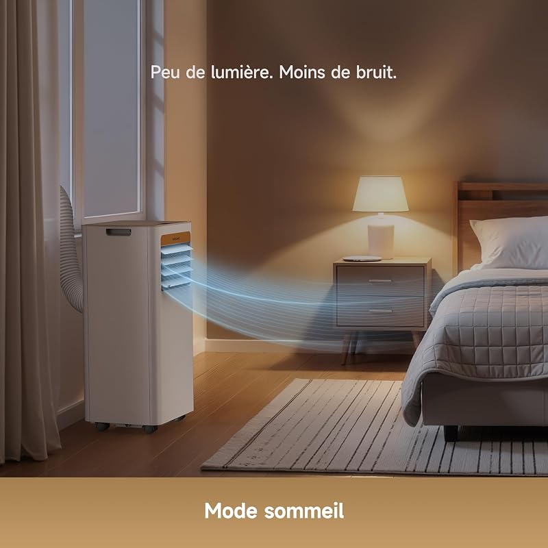 DREAME P-Wind10 7000 BTU mobile 3-in-1 Klimaanlage | Kühlen, Entfeuchten, Ventilatorbetrieb, 3D-Luftstrom, App- & Fernbedienung, Schlafmodus, Selbstverdunstung, leichter Aufbau vue 7