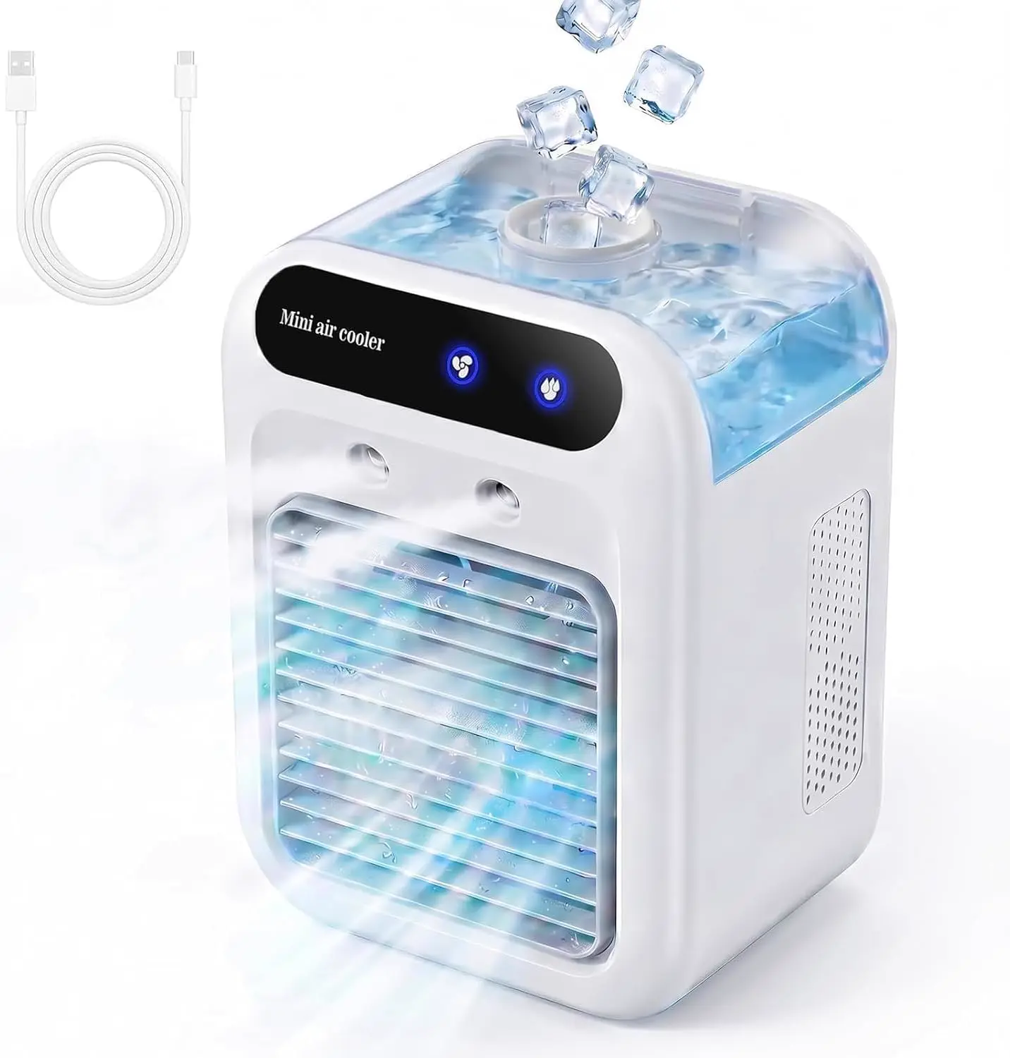Russell Hobbs RHPDF0921 Tischventilator, tragbar, 23 cm, 2 Geschwindigkeiten, Weitwinkel-Schwenken, leise im Betrieb, ideal für Schlafzimmer oder Büro, weiß
