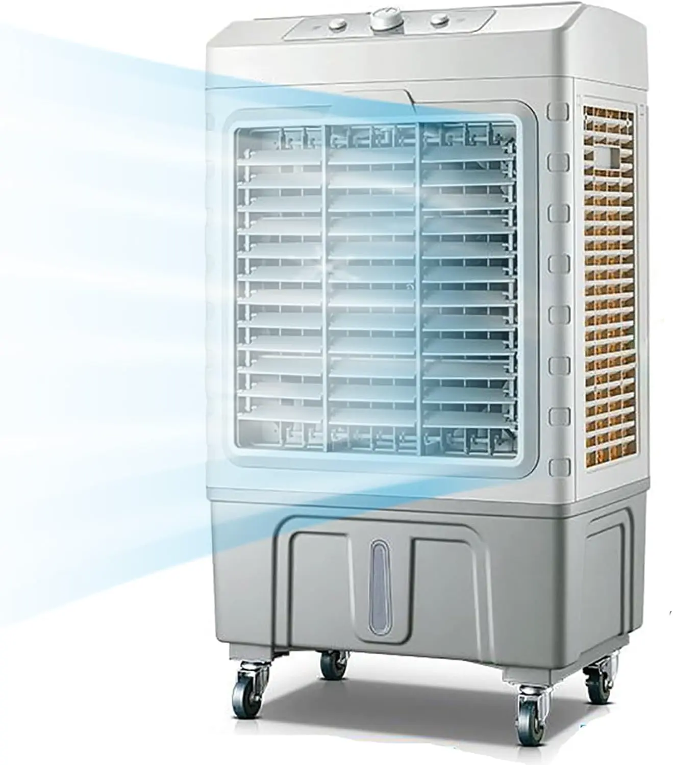 Tragbarer Luftkühler, 3-in-1 Verdunstungskühler mit 60L Tank, Oszillierendes Design, 3 Geschwindigkeiten, geräuscharm & leicht für den Innen- und Außenbereich, Heimbüro-Gebrauch vue 2