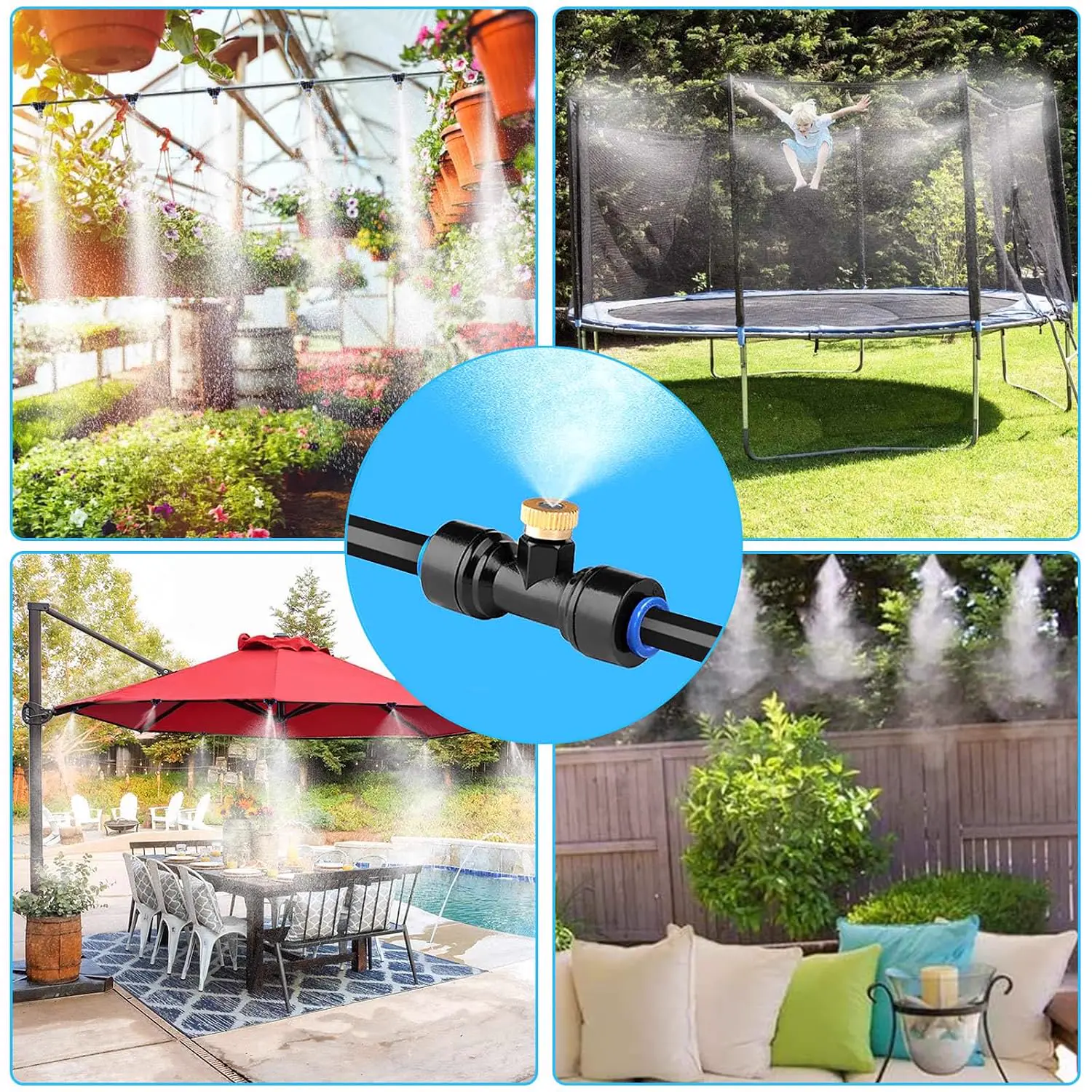 Kit Zerstäuber Terrasse Zerstäuber Terrasse Außen Schlauch vue 4